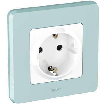 Розетка 1-м СП Inspiria 16А IP20 250В 2P+E защ. шторки немецк. стандарт механизм бел. Leg 673730 Розетка 1-м СП Inspiria 16А IP20 250В 2P+E защ. шторки немецк. стандарт механизм бел. Leg 673730